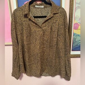 Cheetah Button Down Shirt